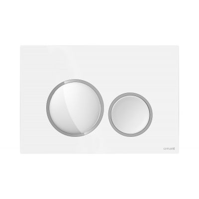 Cersanit Luna przycisk spłukujący do WC chrom błyszczący-biały K97-0627