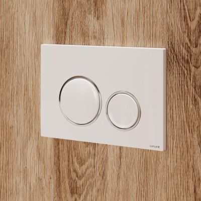 Cersanit Luna przycisk spłukujący do WC chrom błyszczący-biały K97-0627