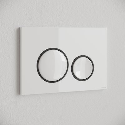 Cersanit Luna przycisk spłukujący do WC biały-czarny K97-0628