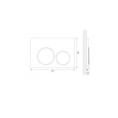 Cersanit Luna przycisk spłukujący do WC czarny-złoty K97-0632