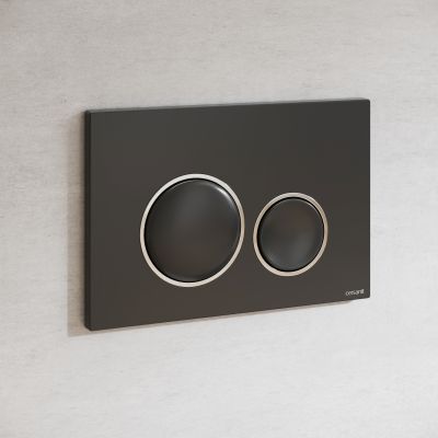 Cersanit Luna przycisk spłukujący do WC chrom mat-czarny K97-0633