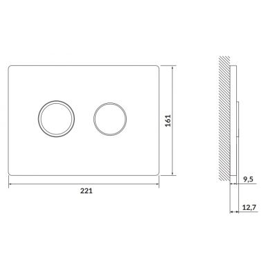 Cersanit Accento Circle przycisk spłukujący do WC czarny K97-425