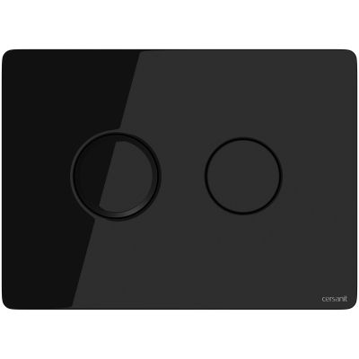 Cersanit Accento Circle przycisk spłukujący do WC czarny S97-053