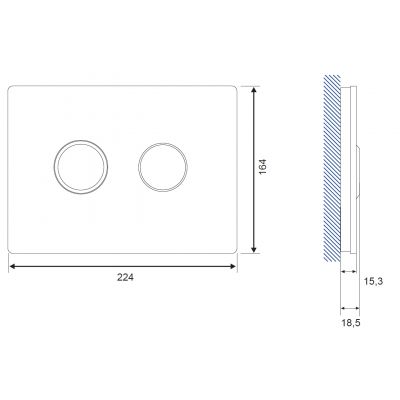 Cersanit Accento Circle przycisk spłukujący do WC biały S97-055