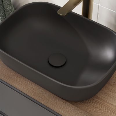 Cersanit Moduo korek do umywalki bez przelewu antracyt mat K116-109