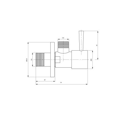 Cersanit Universal zawór kątowy złoty S1056-008