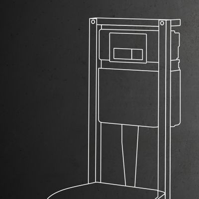 Zestaw Cersanit Mito 3D stelaż z przyciskiem i miska WC bez kołnierza z deską wolnoopadającą czarny mat/biały połysk (S701779, S4024001)