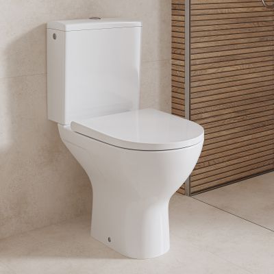 Cersanit Colour kompakt WC z deską wolnoopadającą ze spłukiwaniem wirowym biały K103-051