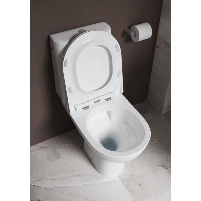 Cersanit Colour kompakt WC z deską wolnoopadającą ze spłukiwaniem wirowym biały K103-050