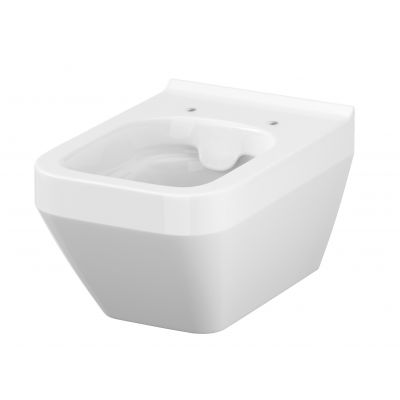 Zestaw Cersanit Crea miska WC wisząca CleanOn z deską wolnoopadającą Slim i stelaż podtynkowy Tech Line Opti z przyciskiem chrom błyszczący S701-669