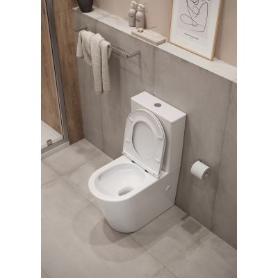 Cersanit Bonica kompakt WC z deską wolnoopadającą ze spłukiwaniem wirowym biały K3028-001