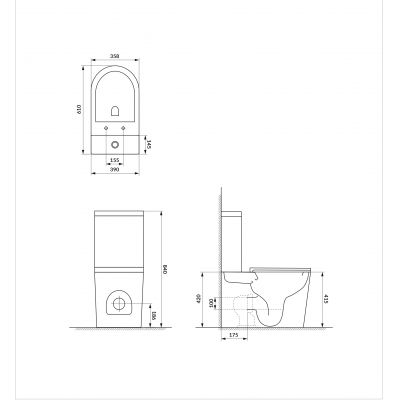 Cersanit Bonica kompakt WC z deską wolnoopadającą ze spłukiwaniem wirowym biały K3028-001