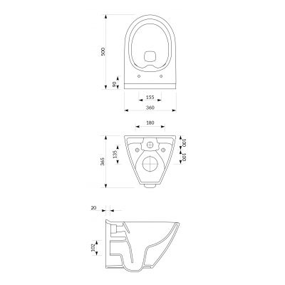 Cersanit Mille Plus miska WC wisząca bez kołnierza CleanOn biała K675-007
