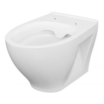 Zestaw Cersanit Moduo Set 939 miska WC CleanOn z deską wolnoopadającą Slim i stelaż podtynkowy Aqua z przyciskiem spłukującym Intera chrom błyszczący K701-234