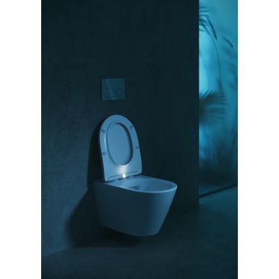 Cersanit City miska WC z deską wolnoopadającą wisząca bez kołnierza ze spłukiwaniem wirowym biały S4004-137