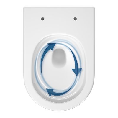 Cersanit Remo miska WC z deską wolnoopadającą wisząca bez kołnierza ze spłukiwaniem wirowym biały połysk S4035-001