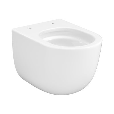 Cersanit Remo miska WC z deską wolnoopadającą wisząca bez kołnierza ze spłukiwaniem wirowym biały połysk S4035-001