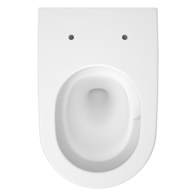 Cersanit Navado miska WC z deską wolnoopadającą wisząca bez kołnierza ze spłukiwaniem wirowym biały połysk S4036-001