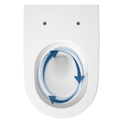 Cersanit Navado miska WC z deską wolnoopadającą wisząca bez kołnierza ze spłukiwaniem wirowym biały połysk S4036-001