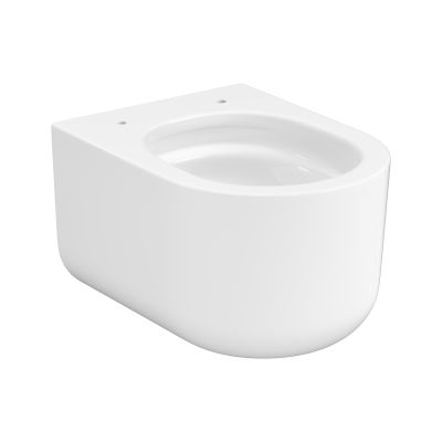 Cersanit Intro miska WC z deską wolnoopadającą wisząca bez kołnierza ze spłukiwaniem wirowym biały połysk S4038-001