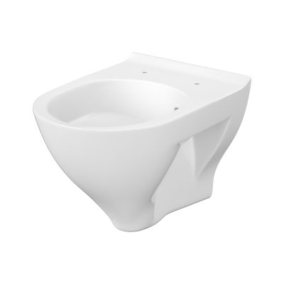 Cersanit Mille miska WC z deską wolnoopadającą wisząca bez kołnierza ze spłukiwaniem wirowym biały połysk S4042-002