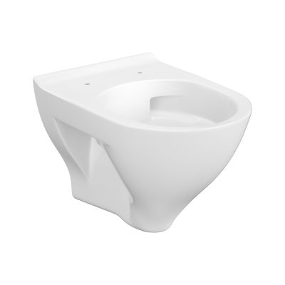 Cersanit Mille miska WC z deską wolnoopadającą wisząca bez kołnierza ze spłukiwaniem wirowym biały połysk S4042-002
