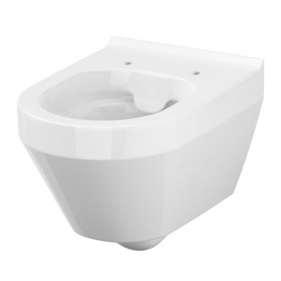 Zestaw Cersanit Crea Set B21 miska WC CleanOn z deską wolnoopadającą Slim i stelaż podtynkowy Aqua z przyciskiem spłukującym Accento Circle szkło białe S701-313