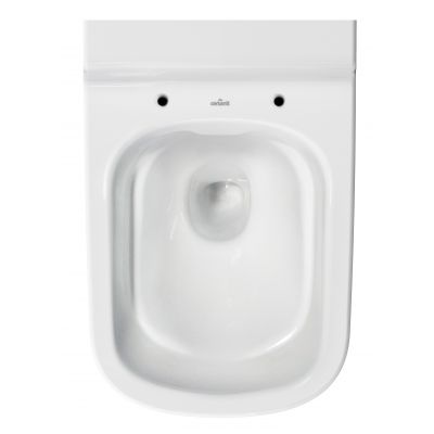 Cersanit Caspia Set B28 miska WC CleanOn z deską wolnoopadającą Slim i stelaż podtynkowy Aqua z przyciskiem spłukującym Accento Square szkło czarne S701-320