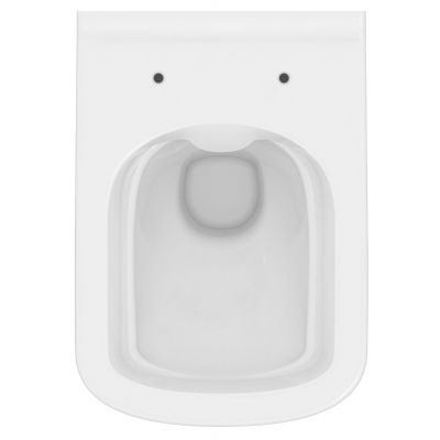 Zestaw Cersanit City Square miska WC Clean On z deską wolnoopadającą i stelaż podtynkowy Tece Base z przyciskiem spłukującym Now czarny mat (S701405, 9400407, 9240407)
