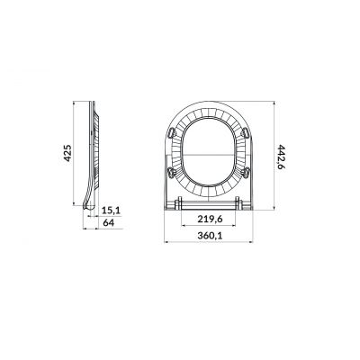 Zestaw Cersanit Zen Set B226 miska WC Clean On z deską wolnoopadającą slim i stelaż podtynkowy z przyciskiem spłukującym Accento Circle chrom błyszczący S701-411