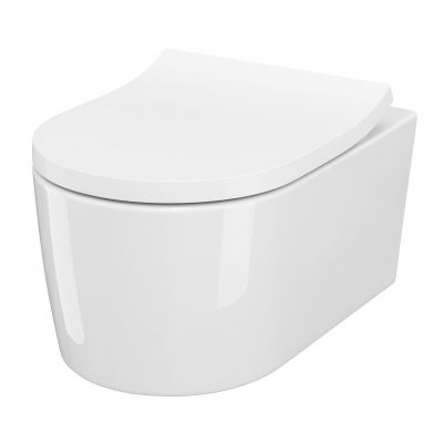 Zestaw Cersanit Inverto miska WC wisząca StreamOn z deską wolnoopadającą oraz stelażem podtynkowym Aqua i przyciskiem Accento Circle S701-425
