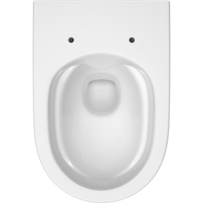 Cersanit Larga Oval zestaw miska WC wisząca CleanOn z deską wolnoopadającą Slim biały S701-472