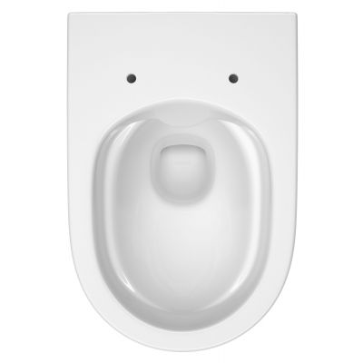 Cersanit Larga Set B334 miska WC CleanOn z deską wolnoopadającą i stelaż podtynkowy Aqua 22 z przyciskiem Movi chrom błyszczący S701-475