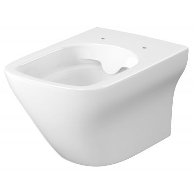 Cersanit Larga Set B336 miska WC CleanOn z deską wolnoopadającą i stelaż podtynkowy Aqua 52 z przyciskiem Accento Square chrom błyszczący S701-477