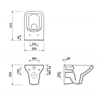 Zestaw Cersanit Como miska WC wisząca z deską wolnoopadającą i stelaż podtynkowy z przyciskiem spłukującym chrom błyszczący S701505