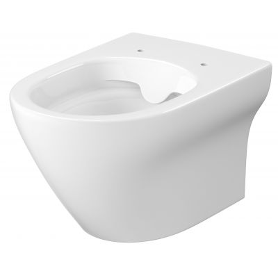Cersanit Larga Set B400 miska WC CleanOn z deską wolnoopadającą i stelaż podtynkowy Aqua 52 z przyciskiem Accento Circle czarny mat S701-521