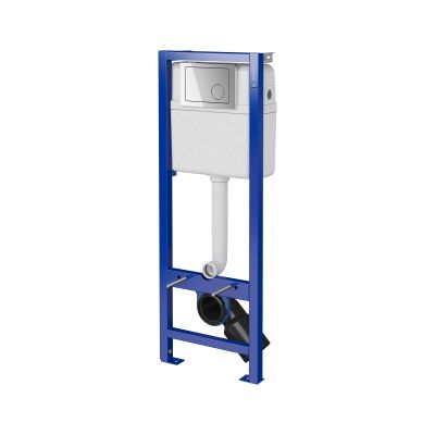 Zestaw Cersanit Zip miska WC wisząca z deską wolnoopadającą i stelaż podtynkowy z przyciskiem spłukującym chrom błyszczący S701-561