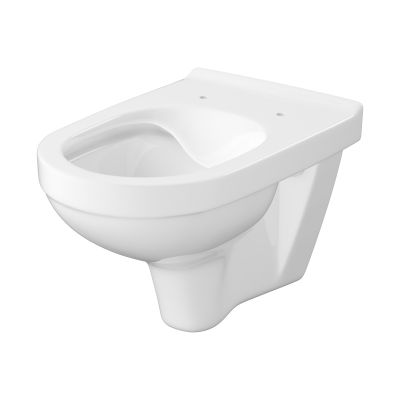 Zestaw Cersanit Zip miska WC wisząca z deską wolnoopadającą i stelaż podtynkowy z przyciskiem spłukującym chrom błyszczący S701-561