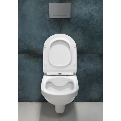 Mito Zip miska WC z deską wolnoopadającą wisząca bez kołnierza biały S701-565