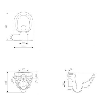 Zestaw Cersanit Crea Oval miska WC wisząca Clean On z deską wolnoopadającą Slim EcoBox biały S701-212-ECO