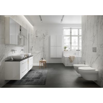 Cersanit Larga miska WC z deską wolnoopadającą wisząca bez kołnierza biały mat S701-608