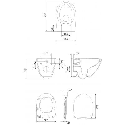 Cersanit Moduo Plus miska WC wisząca CleanOn z deską wolnoopadającą Slim biała S701-724