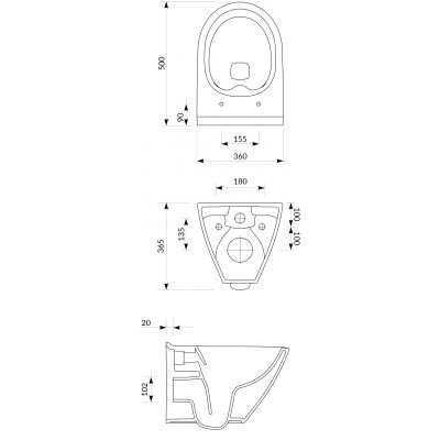 Zestaw Cersanit Mille Plus SET B963 miska WC CleanOn wisząca z deską wolnoopadającą i stelaż podtynkowy Economy z przyciskiem spłukującym Presto czarny mat S701-735