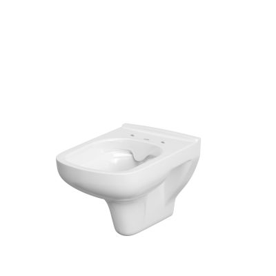 Cersanit Colour zestaw miska z deską i stelaż z przyciskiem biały/chrom błyszczący S701-736