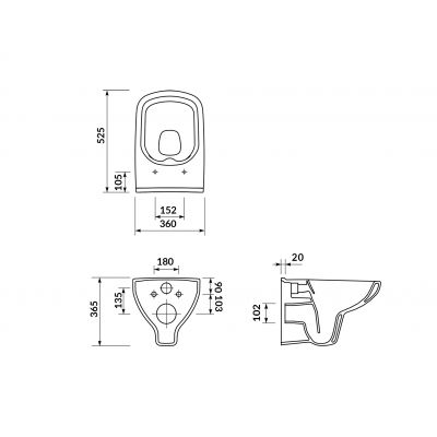 Cersanit Colour zestaw miska z deską i stelaż z przyciskiem biały/chrom błyszczący S701-736