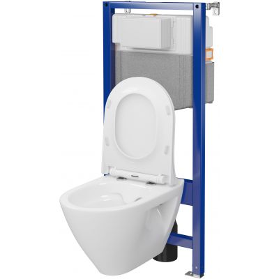 Zestaw Cersanit Mille Plus miska WC CleanOn z deską wolnoopadającą i stelaż podtynkowy Aqua 2.0 S701-813