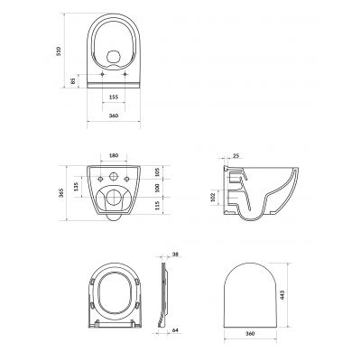 Zestaw Cersanit Zen miska WC CleanOn z deską wolnoopadającą i stelaż podtynkowy Aqua 2.0 S701-925