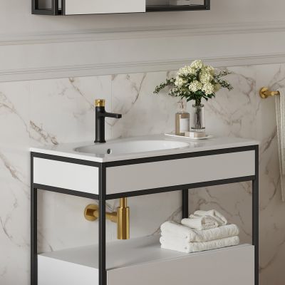 Cersanit Zen umywalka 80x45,5 cm prostokątna wpuszczana biała K117-003