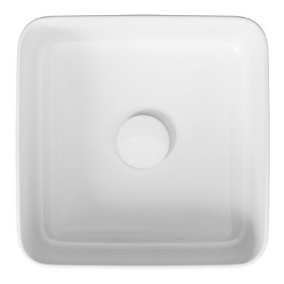 Cersanit Crea umywalka 35 cm nablatowa kwadratowa biała K114-007