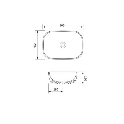 Cersanit Moduo SET B686 umywalka 50x36 cm nablatowa z szafką 80 cm biała/dąb S801-443